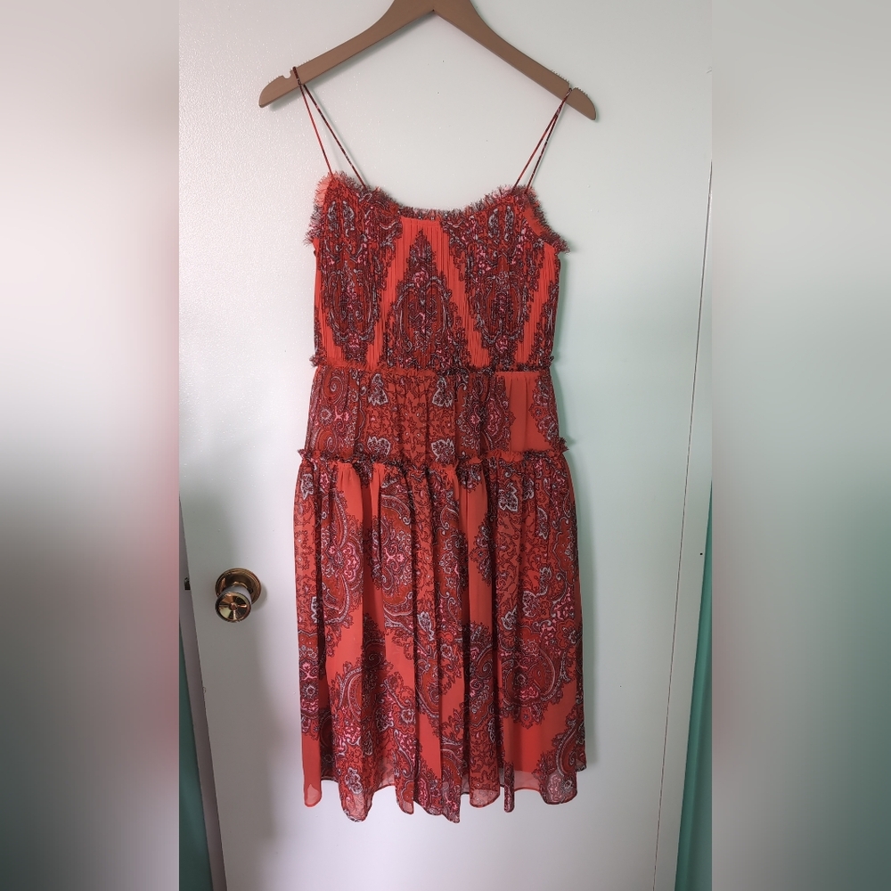 Banana Republic Paisley Strappy MIDI dress / PTP - 15.5 L-40.5